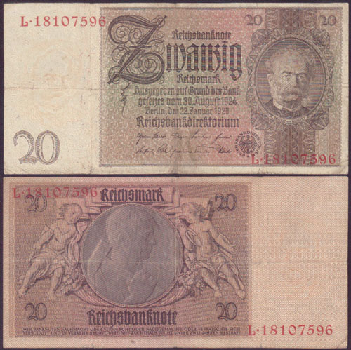 1929 Germany 20 Reichsmark (Peace issue) L000803